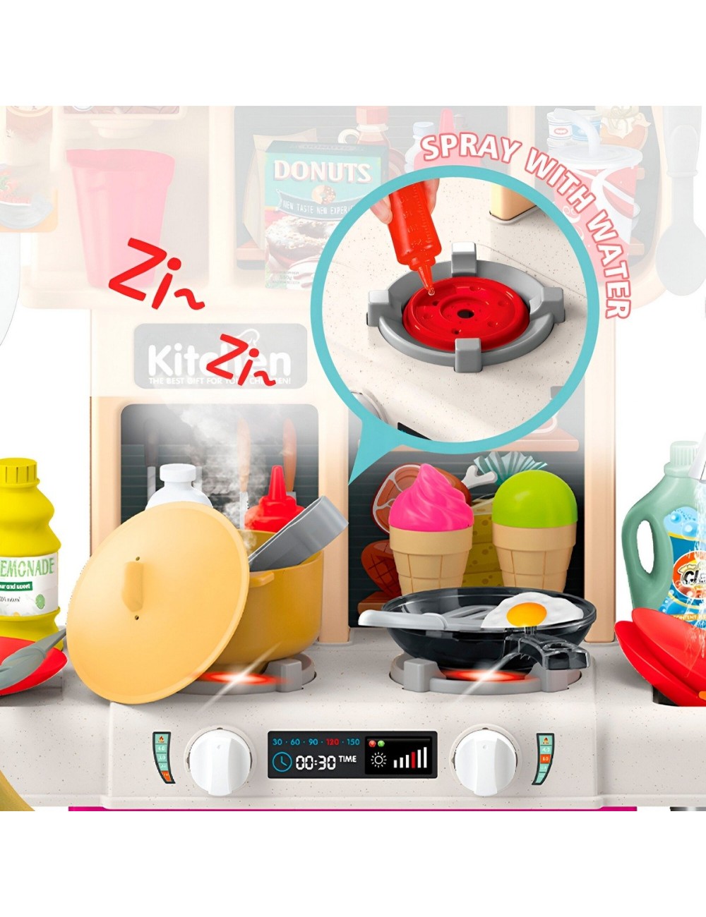 Cocina Juguete Interactiva Utencilios Comida De Juguete