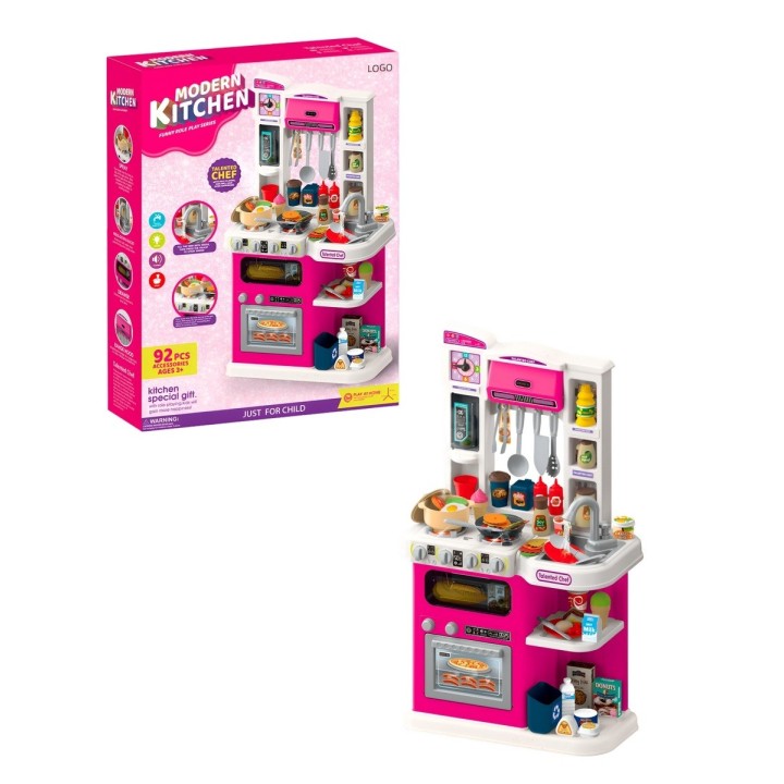 Cocina De Juguete Interactiva Didactica Niñas + Utencilios