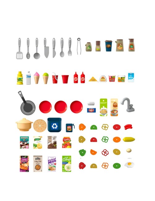 Cocina De Juguete Interactiva Didactica Niñas + Utencilios