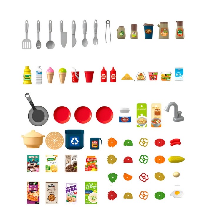 Cocina De Juguete Interactiva Didactica Niñas + Utencilios