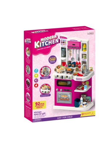 Cocina De Juguete Interactiva Didactica Niñas + Utencilios