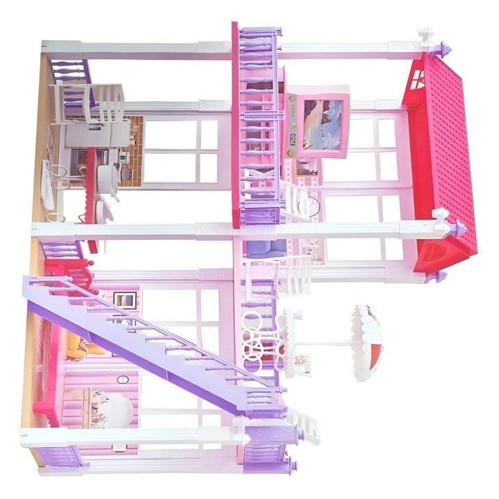 Casa Para Muñecas Con Muebles Interactiva Juguete Niñas