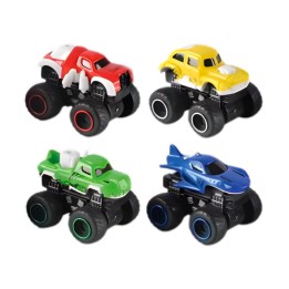 Carro Monster Mini Truck Multicolor Juguete X 4 Unidades