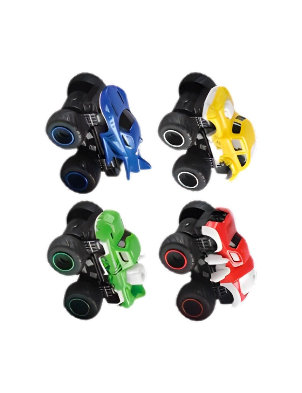 Carro Monster Mini Truck Multicolor Juguete X 4 Unidades