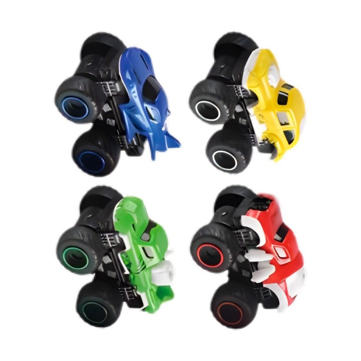 Carro Monster Mini Truck Multicolor Juguete X 4 Unidades