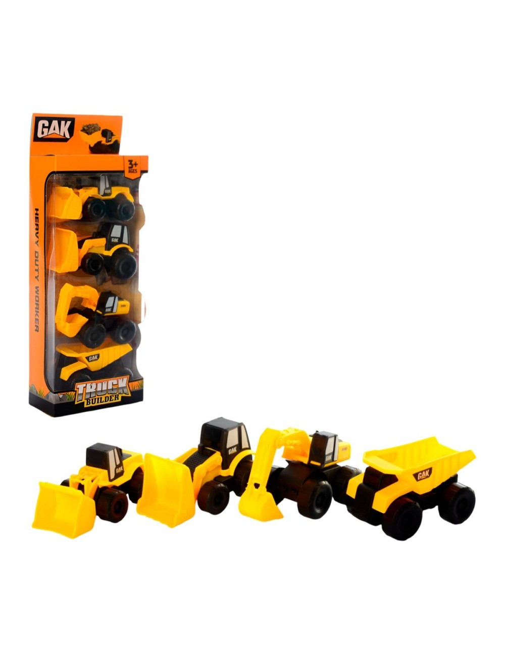 Camion Vehiculo Construccion Truck X 4 Unidades