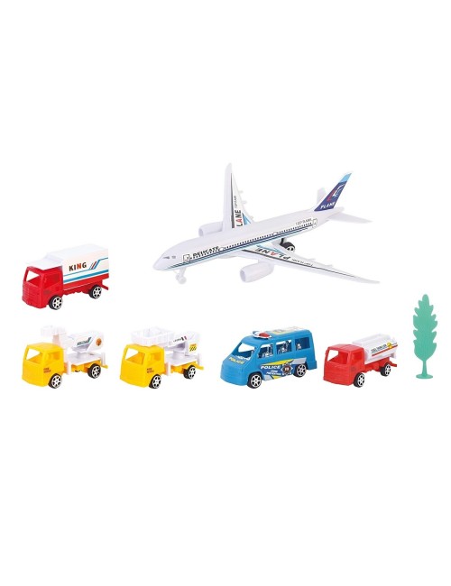 Avion Camiones Transporte Gruas Juguete Aeropuerto