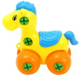 Carro Caballo Figura Armable + Destornillador Juguete