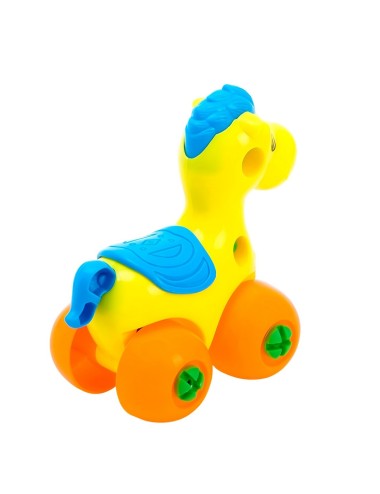 Carro Caballo Figura Armable + Destornillador Juguete