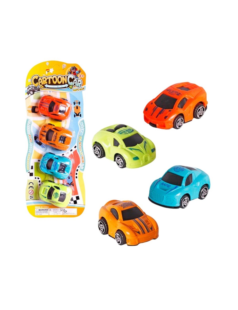 Carro Deportivo Mini Coleccion X 4 Unidades Juguete Niños
