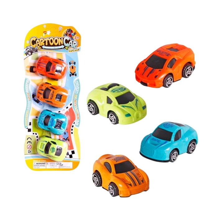 Carro Deportivo Mini Coleccion X 4 Unidades Juguete Niños