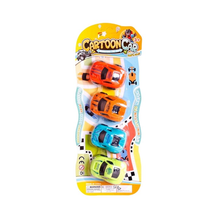 Carro Deportivo Mini Coleccion X 4 Unidades Juguete Niños
