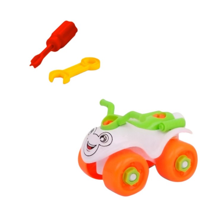 Cuatrimoto Figura Armable + Destornillador Juguete