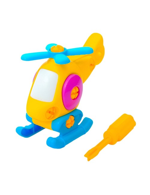 Helicoptero Figura Armable + Destornillador Juguete