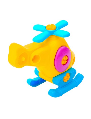 Helicoptero Figura Armable + Destornillador Juguete