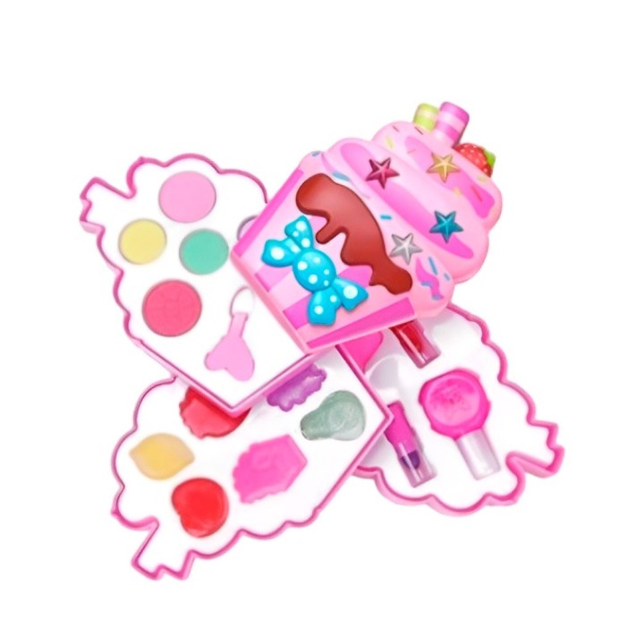 Kit De Maquillaje Set Para Niña Juguete Cono Colores