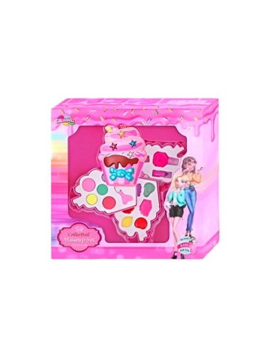 Kit De Maquillaje Set Para Niña Juguete Cono Colores