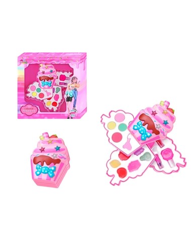 Kit De Maquillaje Set Para Niña Juguete Cono Colores