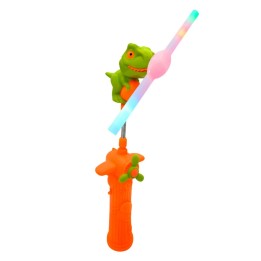 Varita Ventilador Juguete Niñas Figura Dinosaurio + Baterias
