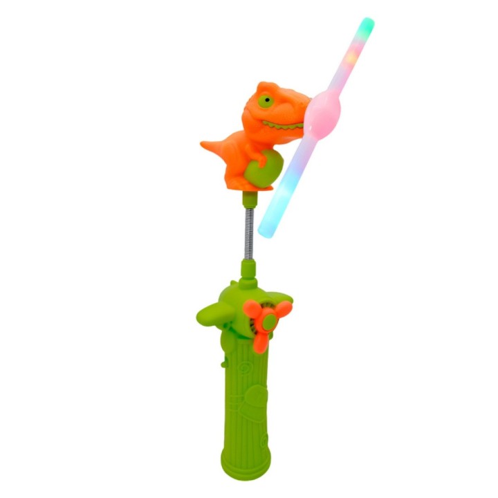 Varita Ventilador Juguete Niñas Figura Dinosaurio + Baterias