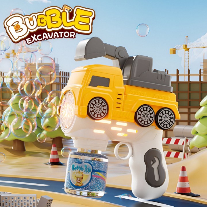 Pistola Burbujera Retroexcavadora Con Liquido De Burbujas