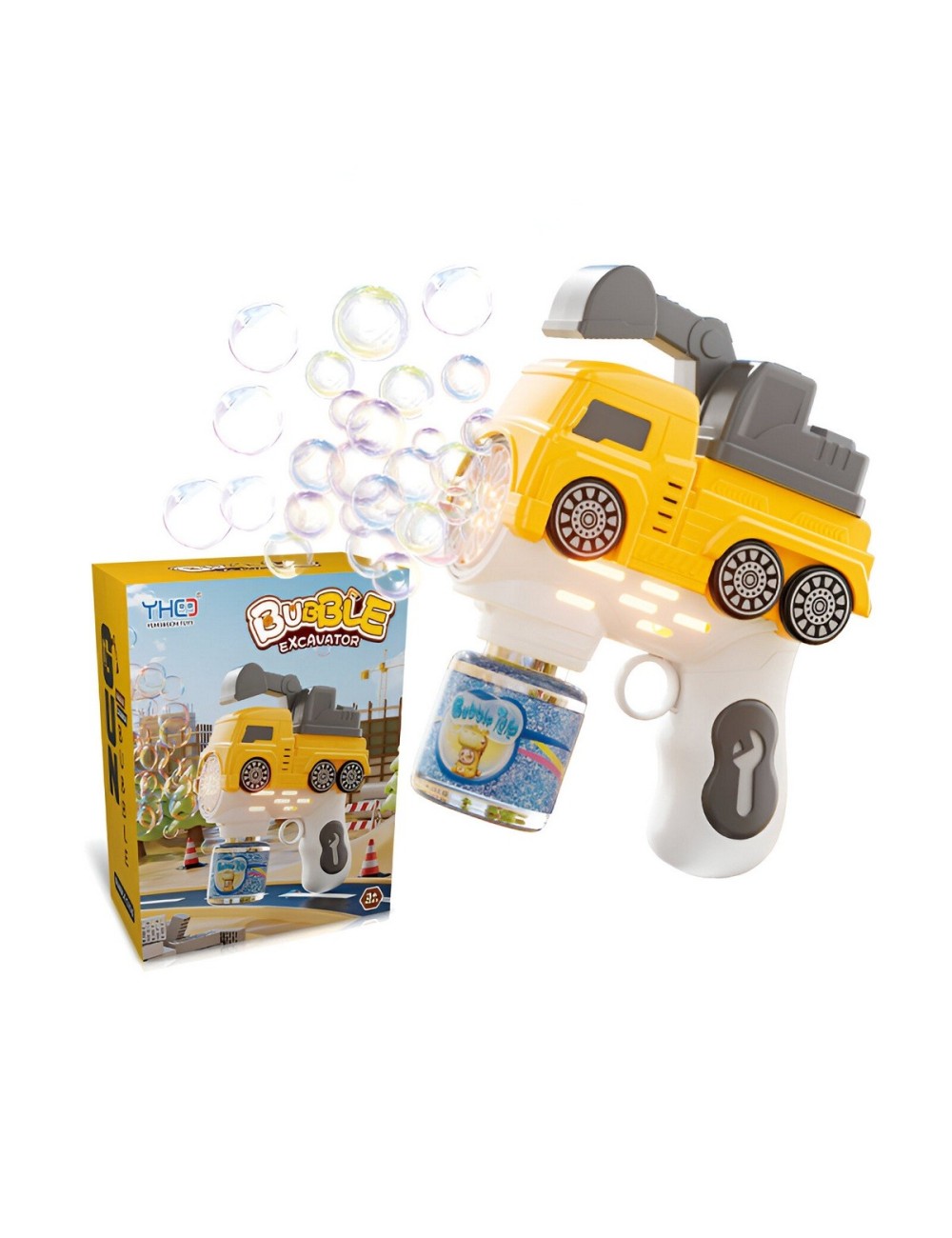 Pistola Burbujera Retroexcavadora Con Liquido De Burbujas
