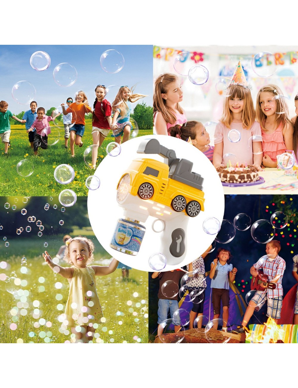 Pistola Burbujera Retroexcavadora Con Liquido De Burbujas