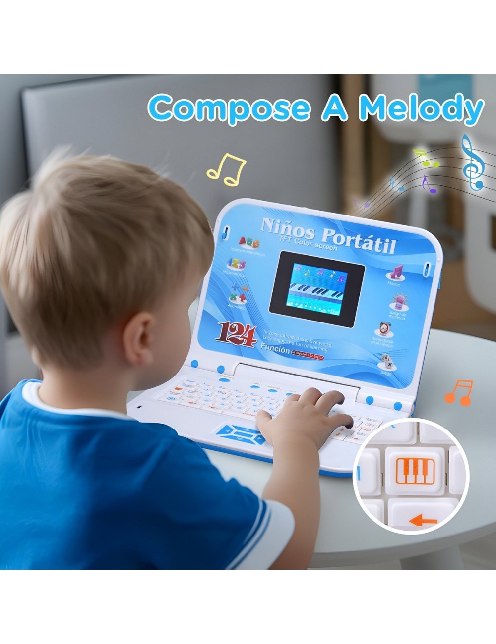 Computador Didactico 124 Funciones Pantalla De Color