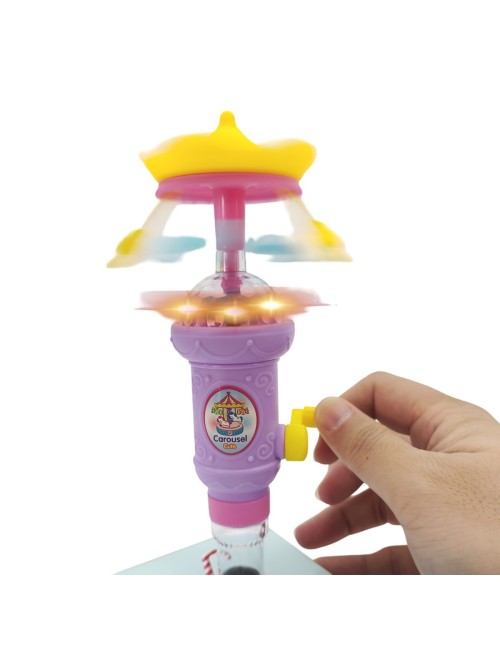 Burbujero Figura Carrusel Caballos Poni Juguete Interactivo