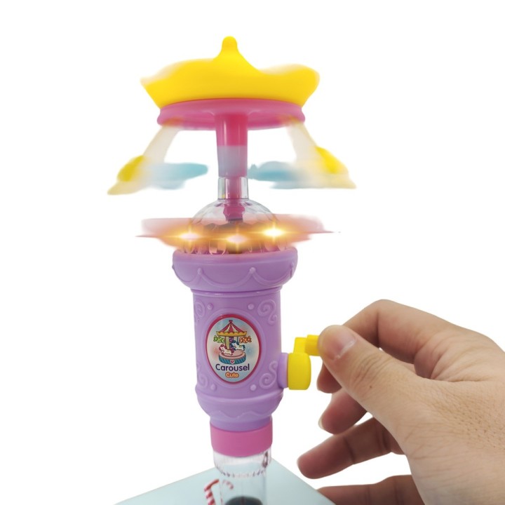 Burbujero Figura Carrusel Caballos Poni Juguete Interactivo
