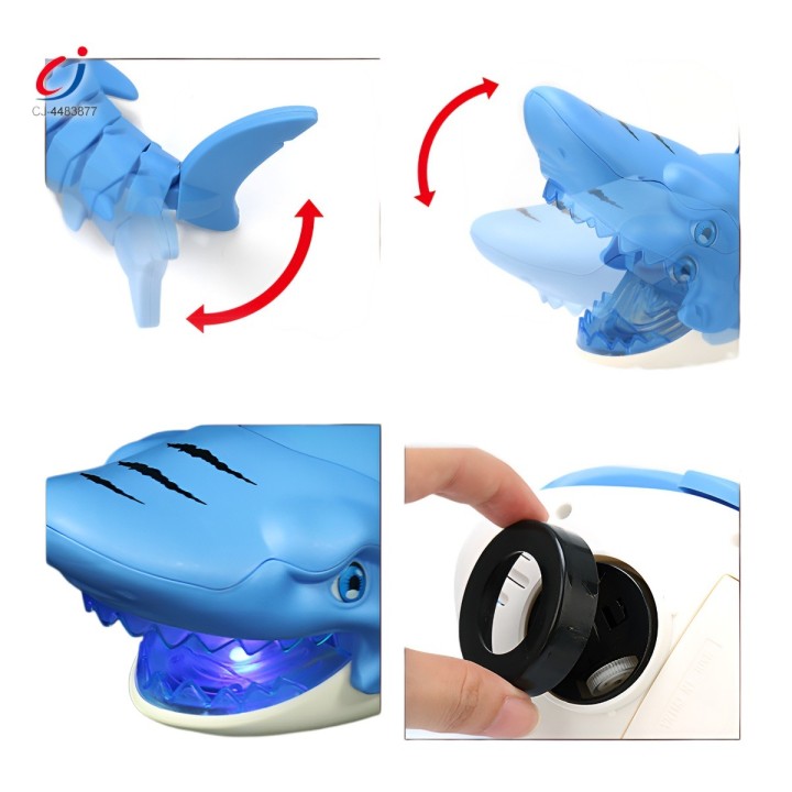 Tiburon Robot Juguete Interactivo Luces Sonido + Baterias