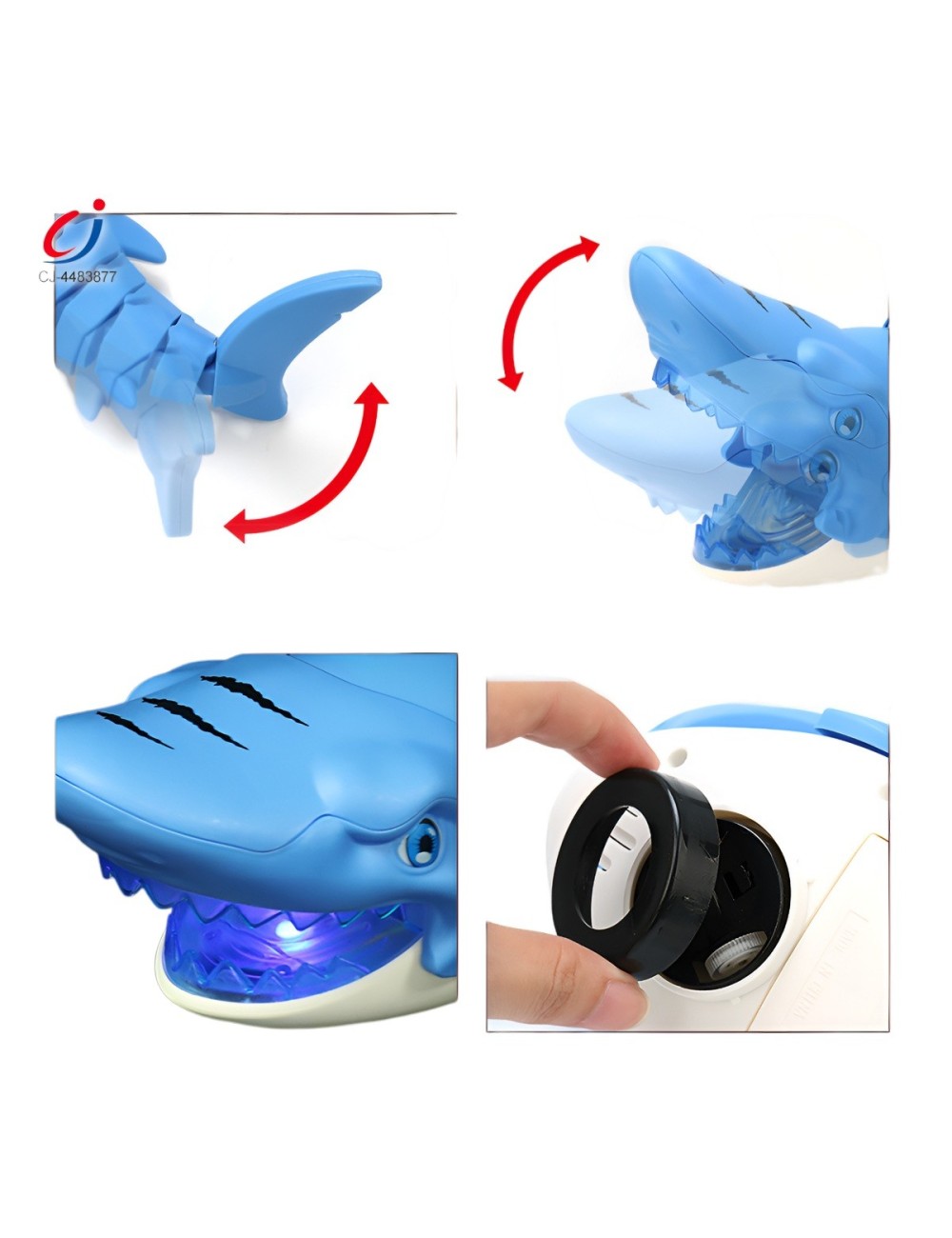 Tiburon Robot Juguete Interactivo Luces Sonido + Baterias