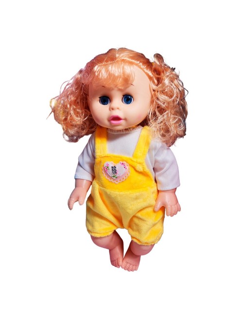 Muñeca Bebe Con Vestido Multicolor Utencilios Y Sonajero