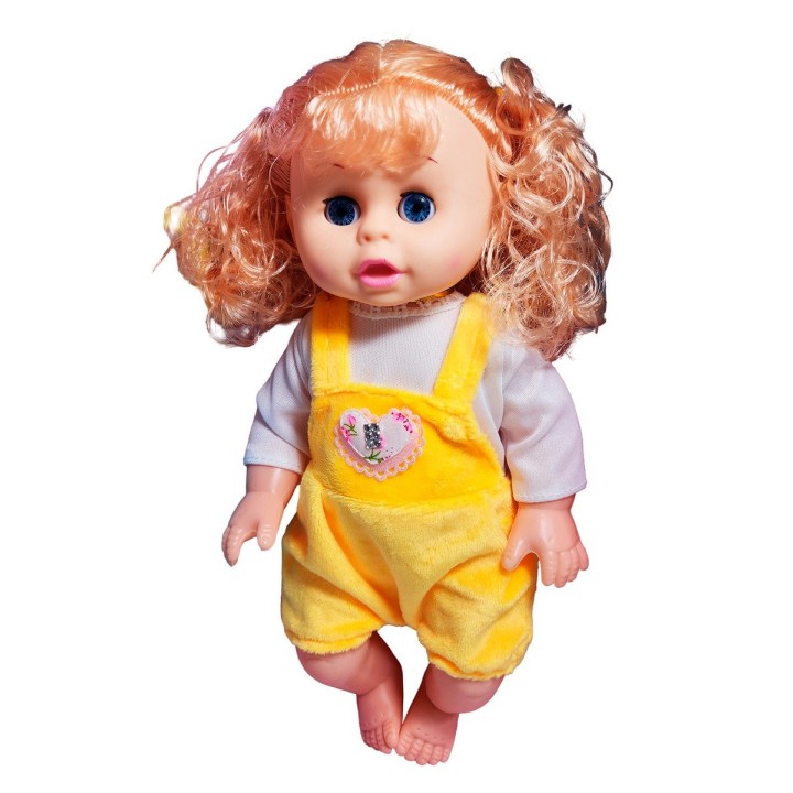 Muñeca Bebe Con Vestido Multicolor Utencilios Y Sonajero