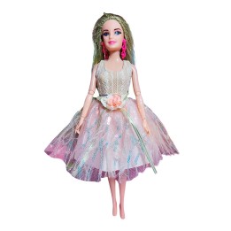 Muñeca Princesa Con Vestido Elegante Mascota Y Accesorios