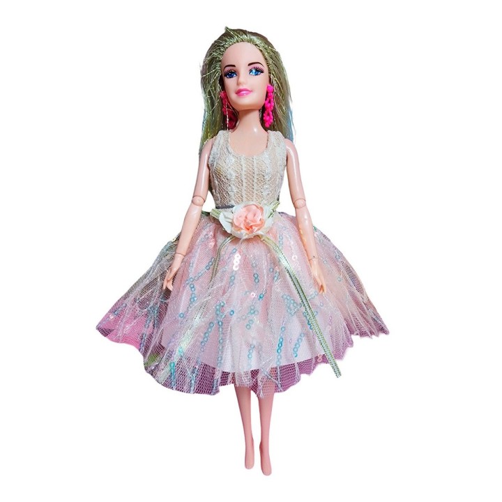 Muñeca Princesa Con Vestido Elegante Mascota Y Accesorios