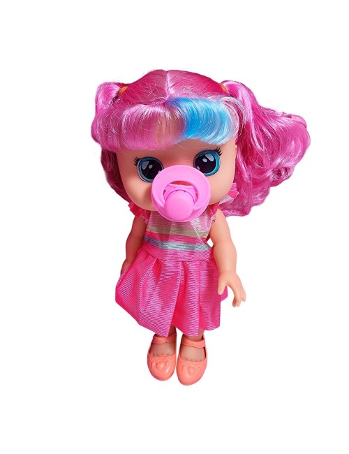 Muñeca Bebe Con Gafas Chupo Mascota Y Accesorios + Tetero