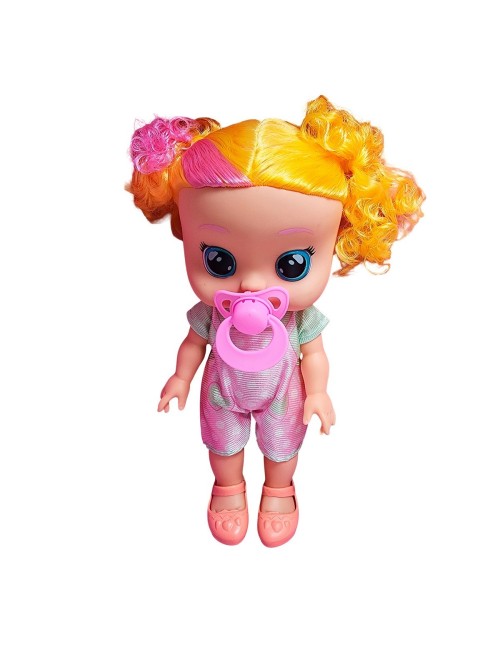 Muñeca Bebe Con Gafas Chupo Mascota Y Accesorios + Tetero