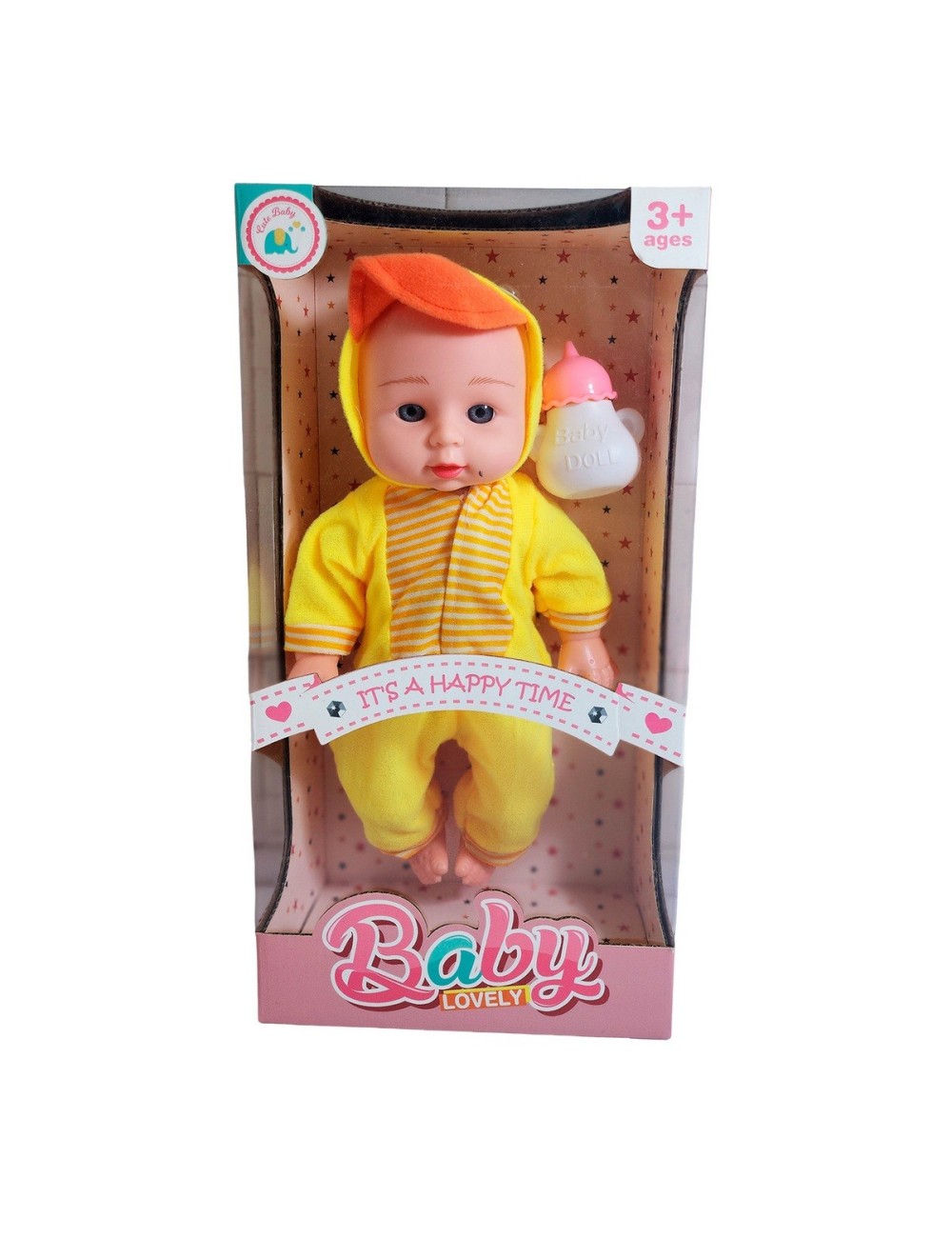 Muñeco Bebe Con Pijama De Animal + Tetero Juguete Niña