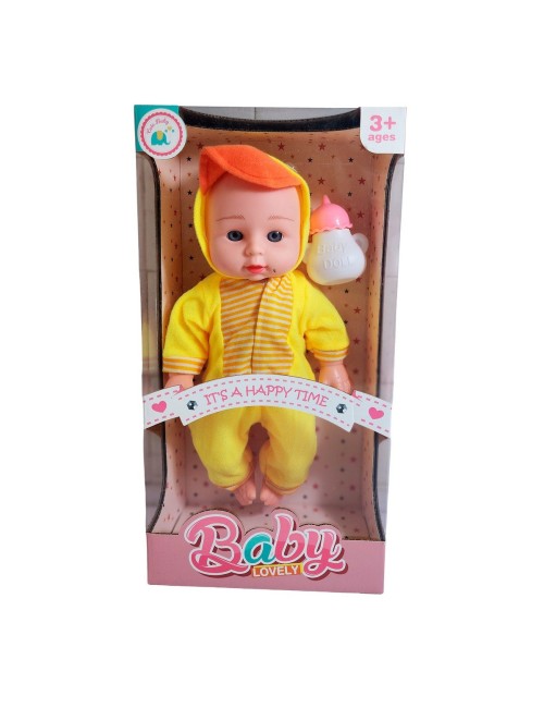 Muñeco Bebe Con Pijama De Animal + Tetero Juguete Niña