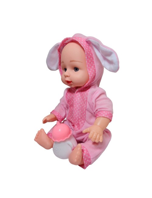 Muñeco Bebe Con Pijama De Animal + Tetero Juguete Niña