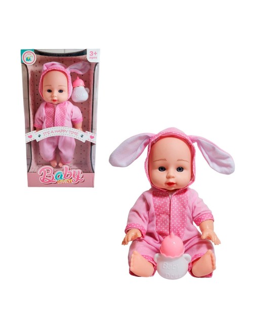 Muñeco Bebe Con Pijama De Animal + Tetero Juguete Niña