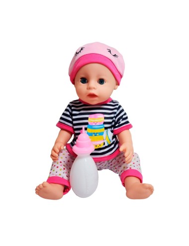Muñeco Bebe Bebote Con Pijama Juguete Niña + Tetero