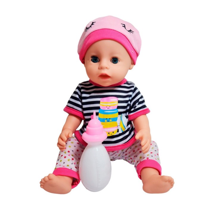 Muñeco Bebe Bebote Con Pijama Juguete Niña + Tetero