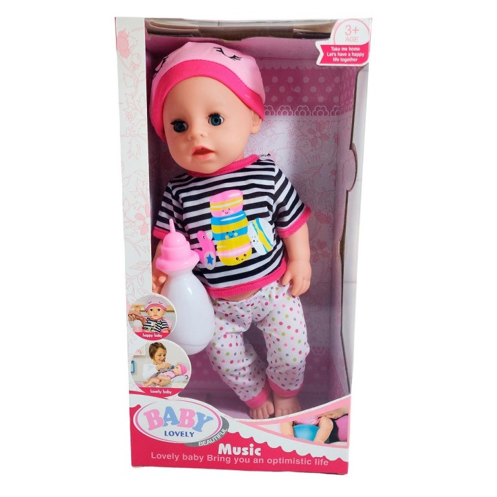 Muñeco Bebe Bebote Con Pijama Juguete Niña + Tetero