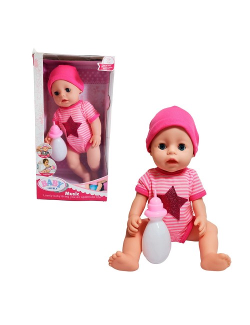 Muñeco Bebe Bebote Con Pijama Juguete Niña + Tetero