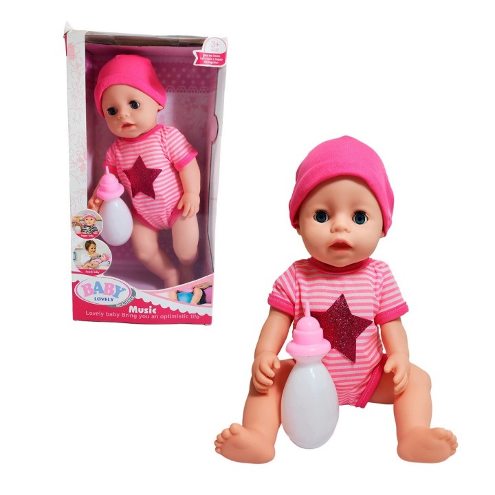 Muñeco Bebe Bebote Con Pijama Juguete Niña + Tetero