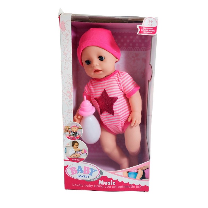 Muñeco Bebe Bebote Con Pijama Juguete Niña + Tetero