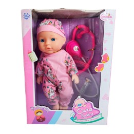 Muñeco Bebe Bebote Con Pijama Estetoscopio Juguete Niñas