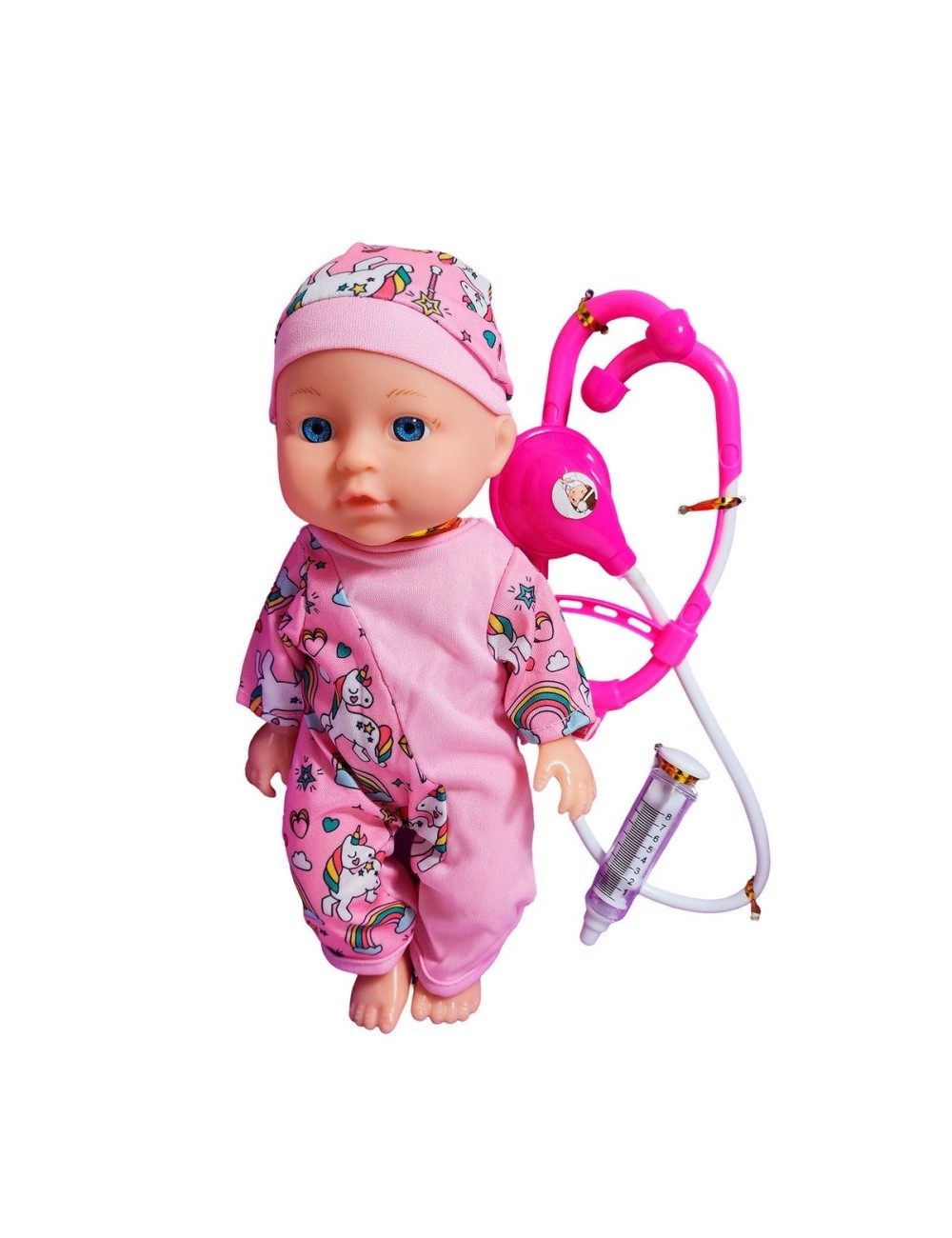 Muñeco Bebe Bebote Con Pijama Estetoscopio Juguete Niñas